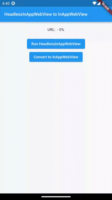 Android headless to inappwebview
example