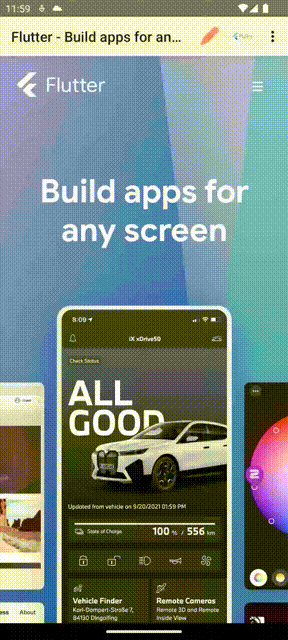 InAppBrowser android menu items