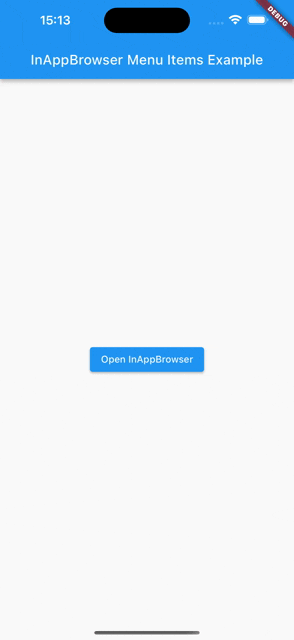 InAppBrowser iOS menu items