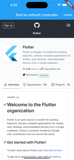 iOS pull-to-refresh
controller basic usage. iOS pull-to-refresh controller basic
usage